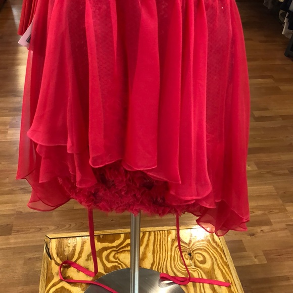 Red prom dress with red sequins - Picture 3 of 7